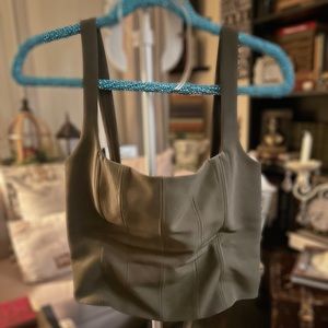 Sleeveless Crop Top with Bonding